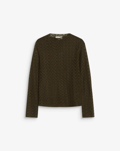 Layered-Spitzenoberteil – Khaki