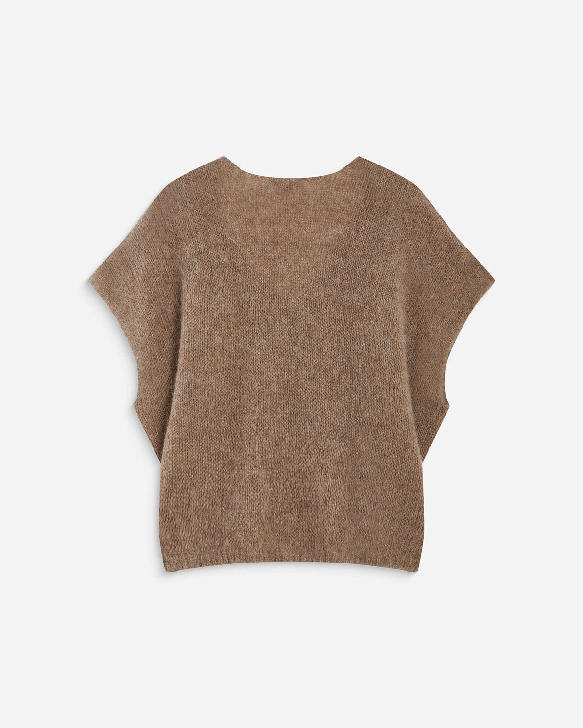 Oversized Spencer V-Ausschnitt – Mokka