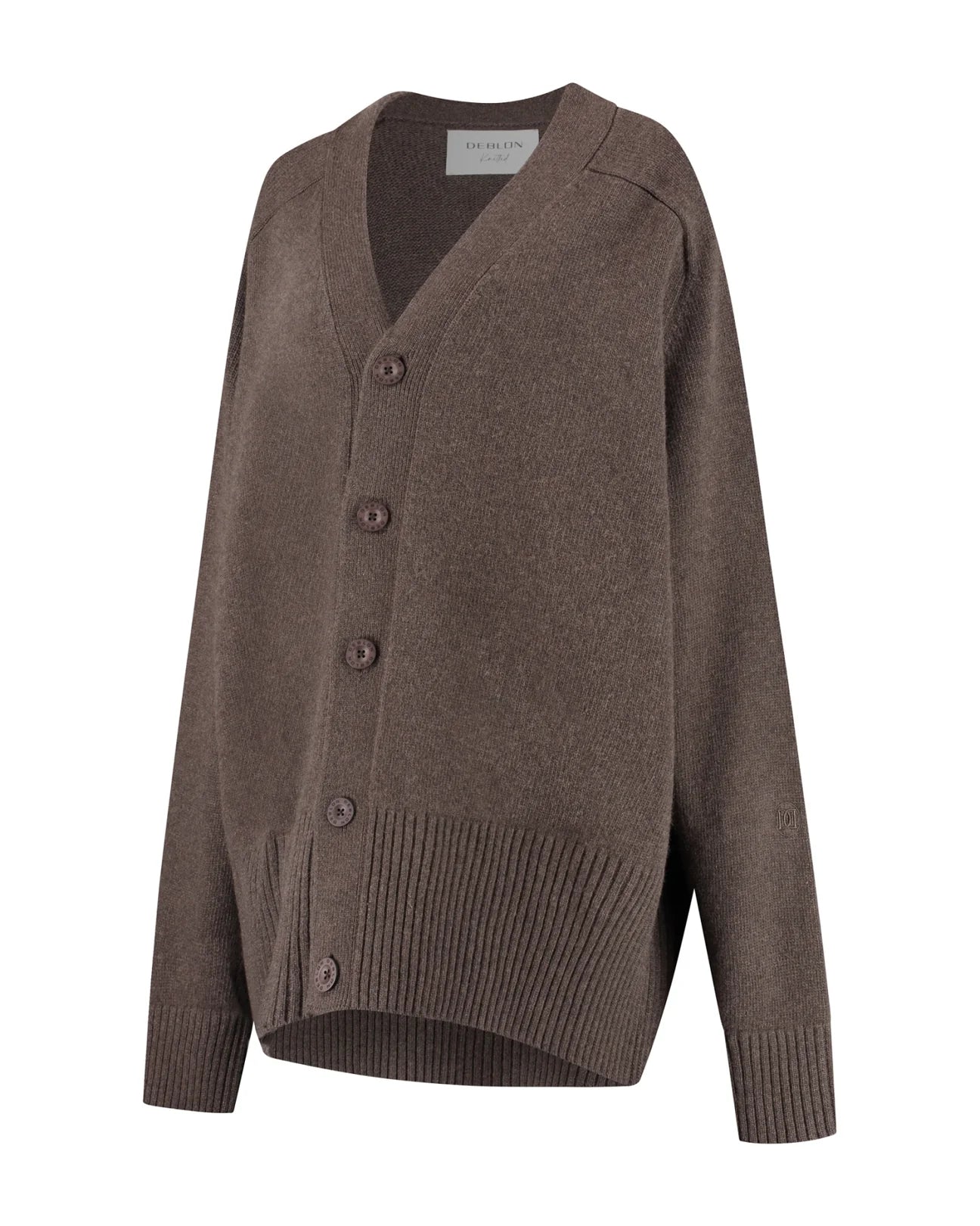 Florence Boyfriend Cardigan - Kakao Melange