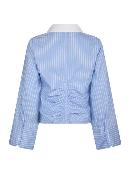 Francesca Stripe Shirt - Light Blue