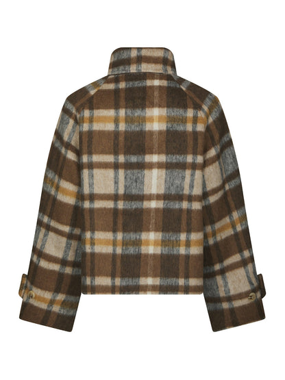 Quinn Check Jacket - Camel