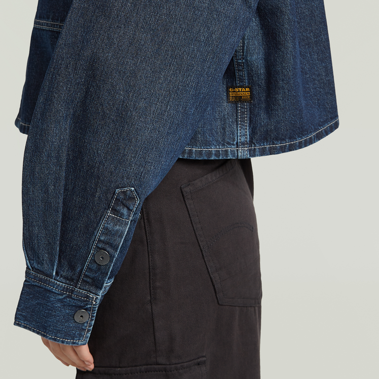 Boxy 2 pkt overshirt - worn in eclipse