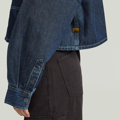 Boxy 2 pkt overshirt - worn in eclipse