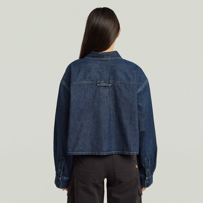 Boxy 2 pkt overshirt - worn in eclipse