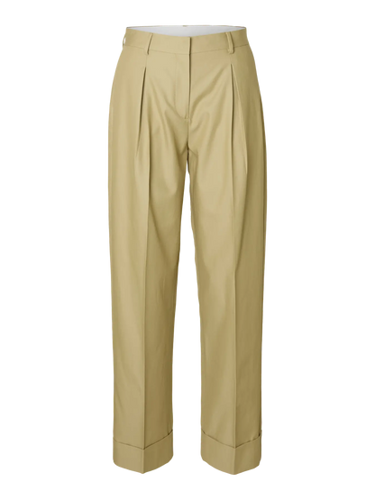 Slftapered-dora pant - Slate green