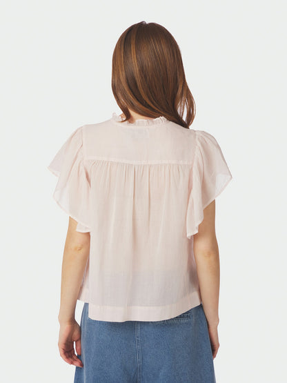 Vinsa S Voile Top - Light Pink
