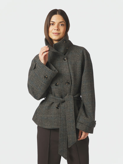 Munet Check Jacket - Dark Grey