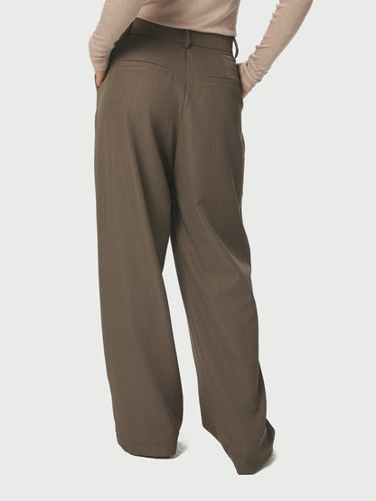 Calina Structure Wrap Pants - Dusty Brown