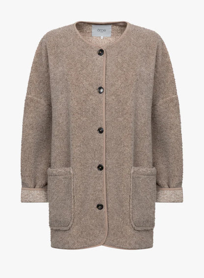 Hannah Teddy Jacket - Taupe