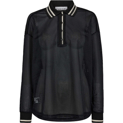 Drift Polo Blouse - Black