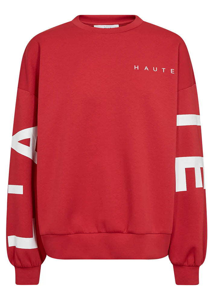 Maxi Split Logo Sweat - Red