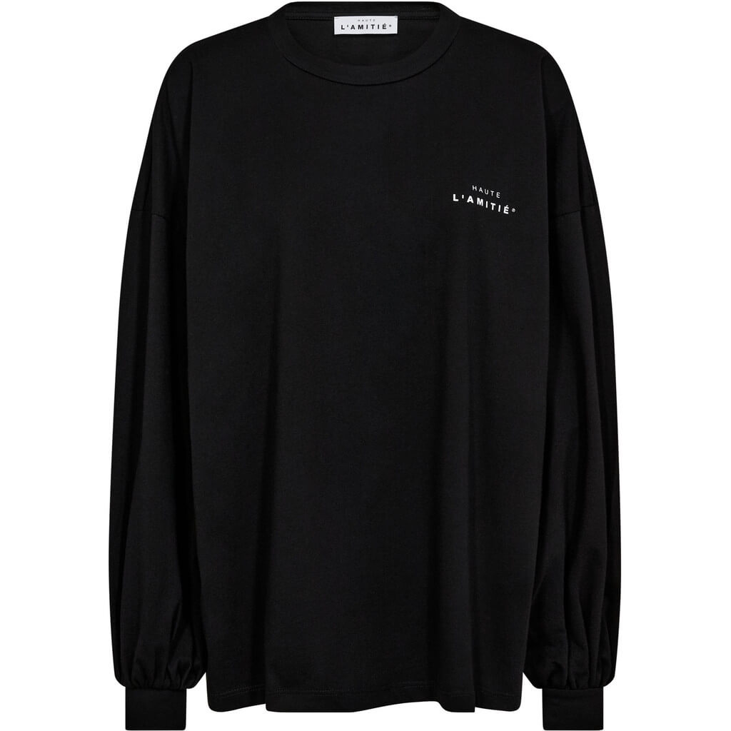 Crew Neck LS Tee - Black