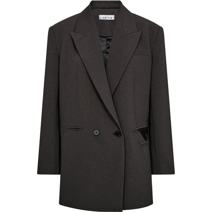 Emerald Oversize Triangle Blazer - Dark Grey