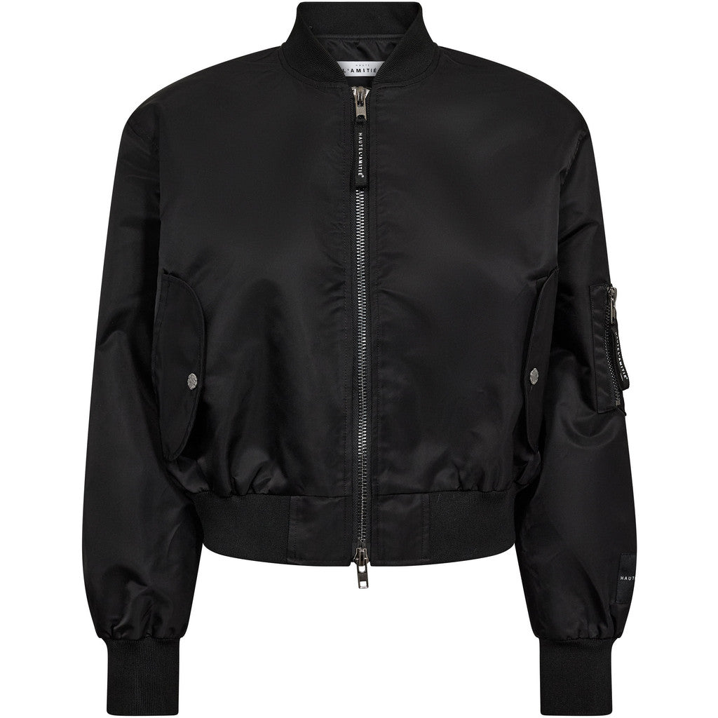 Sally Crop Bomber - Black