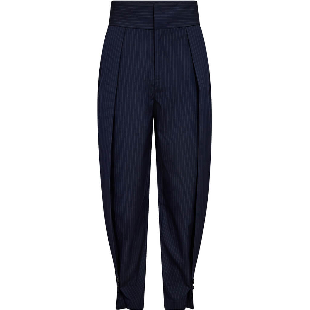 Navy Pin Pleat Pant - Navy
