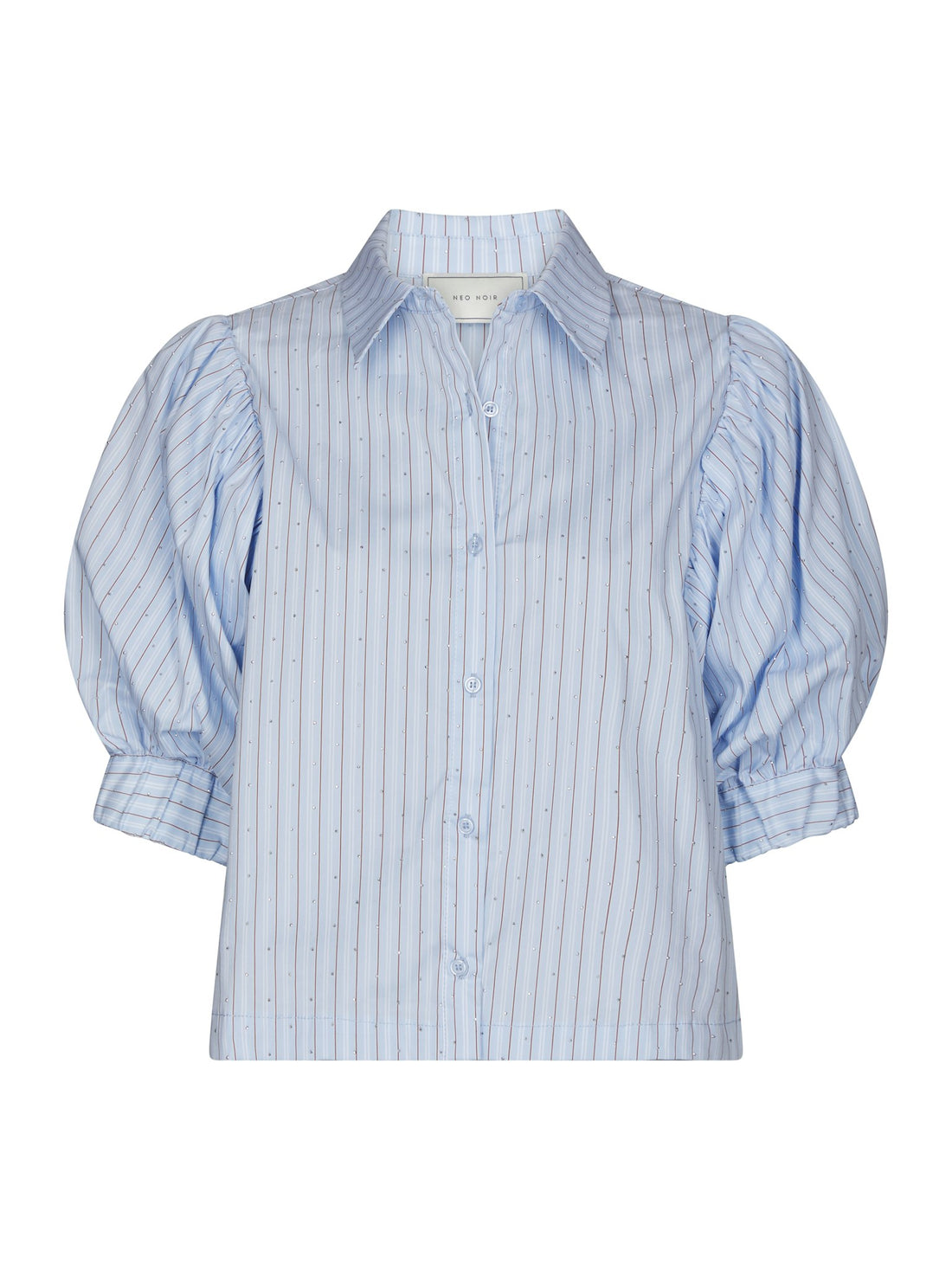 Etta Stripe Stone Shirt - Light Blue