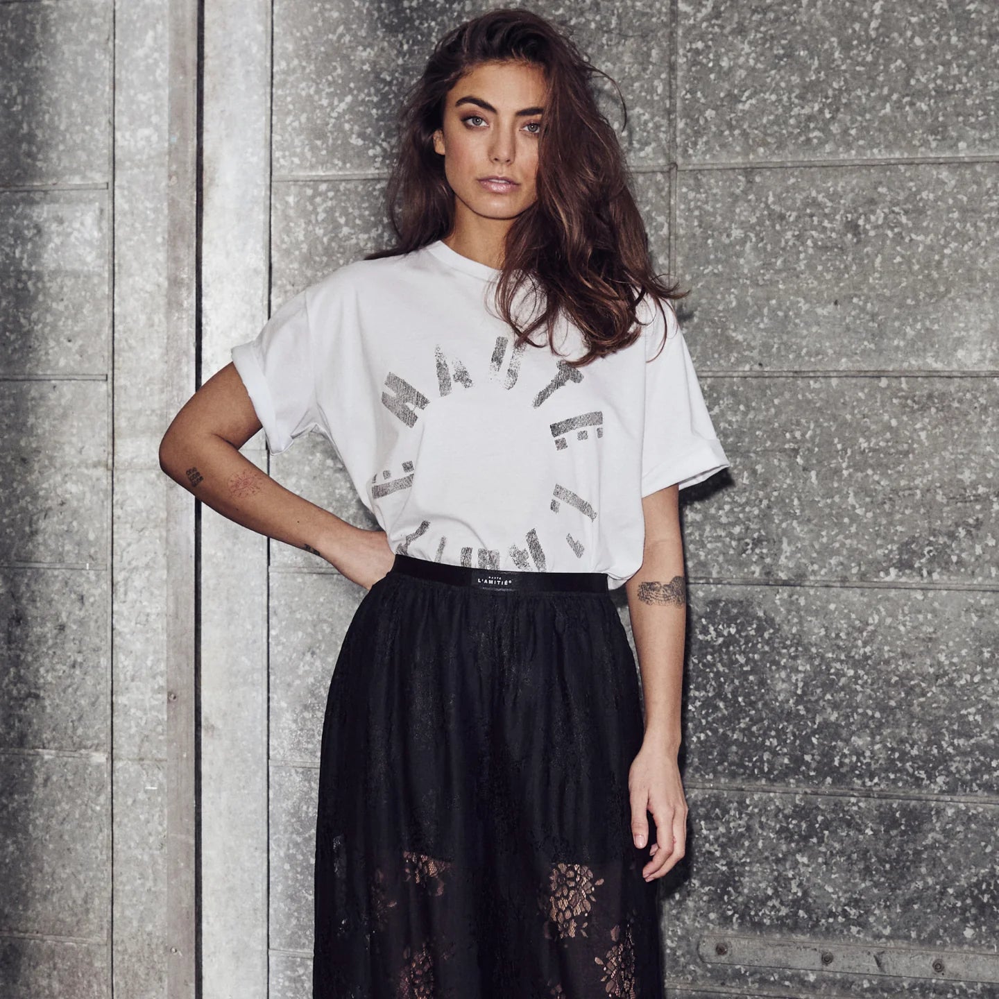 Logo circle tee - White