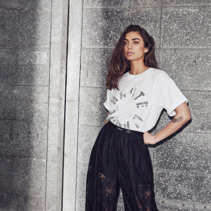 Logo circle tee - White