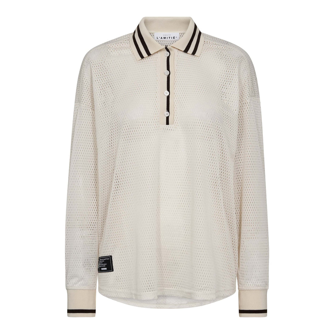Drift Polo Blouse - Pearl