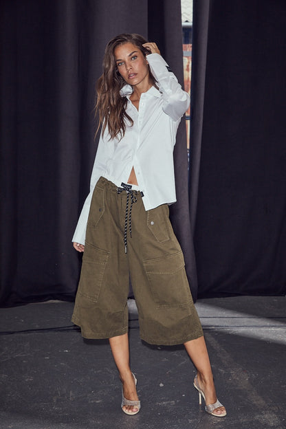 Pull On Cargo Bermudas - Army