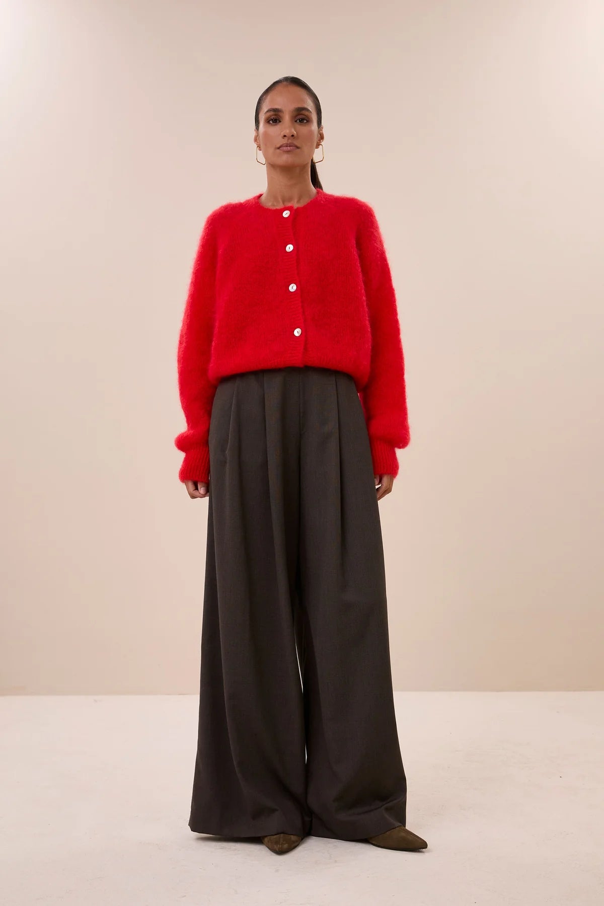 Sian Cardigan - Poppy red