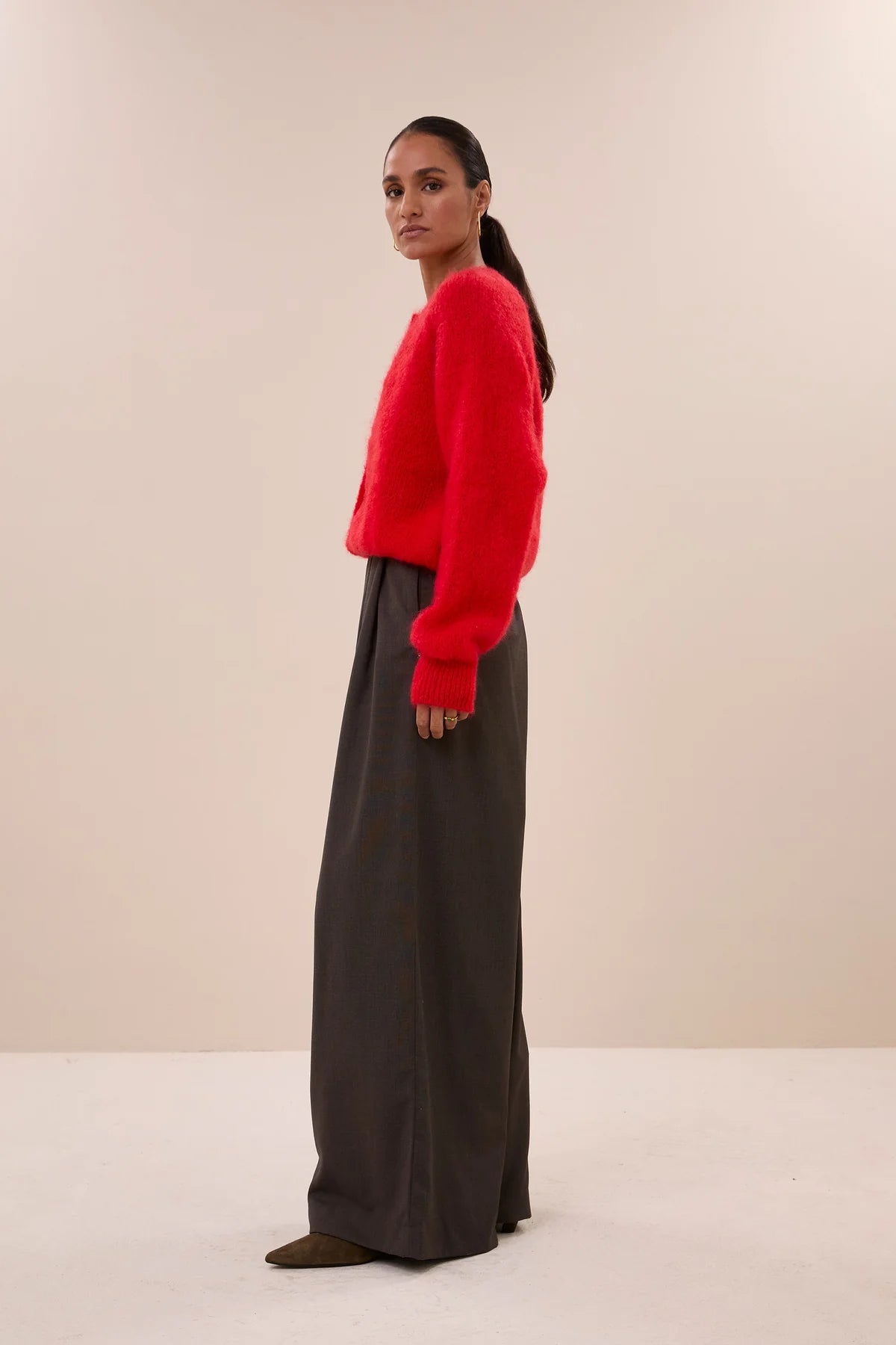 Sian Cardigan - Poppy red