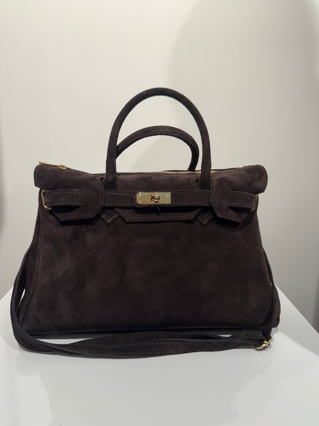 Suede Brown Bag