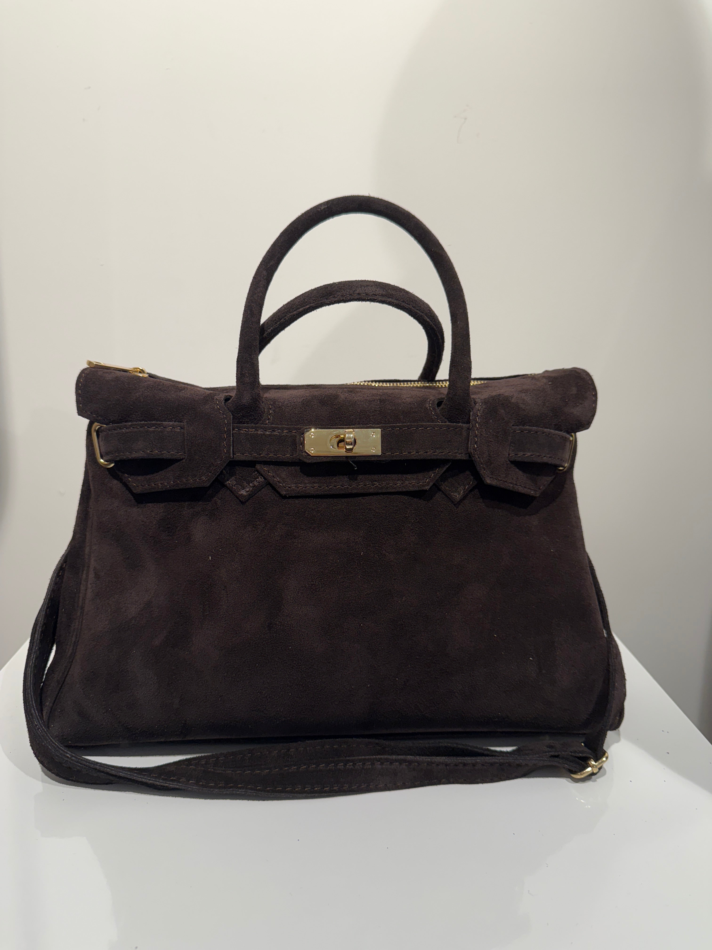 Suede Brown Bag