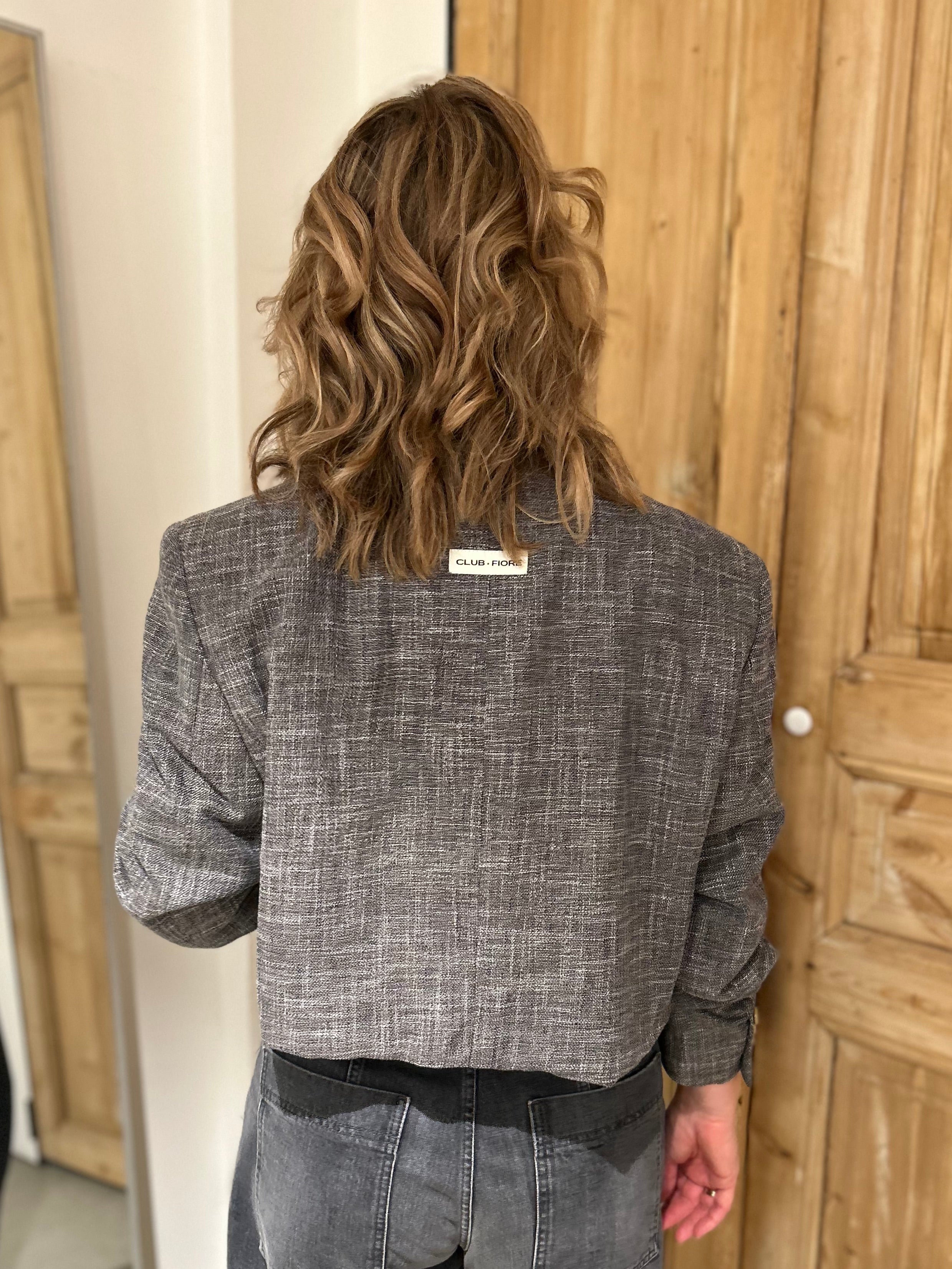 Blazer short - Grijs melee