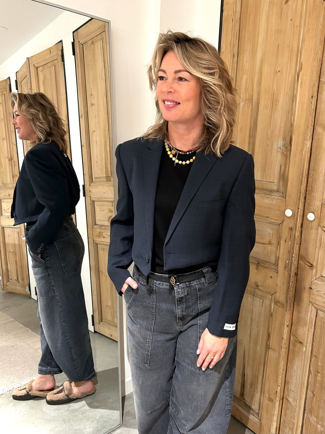 Blazer Short - Blue check