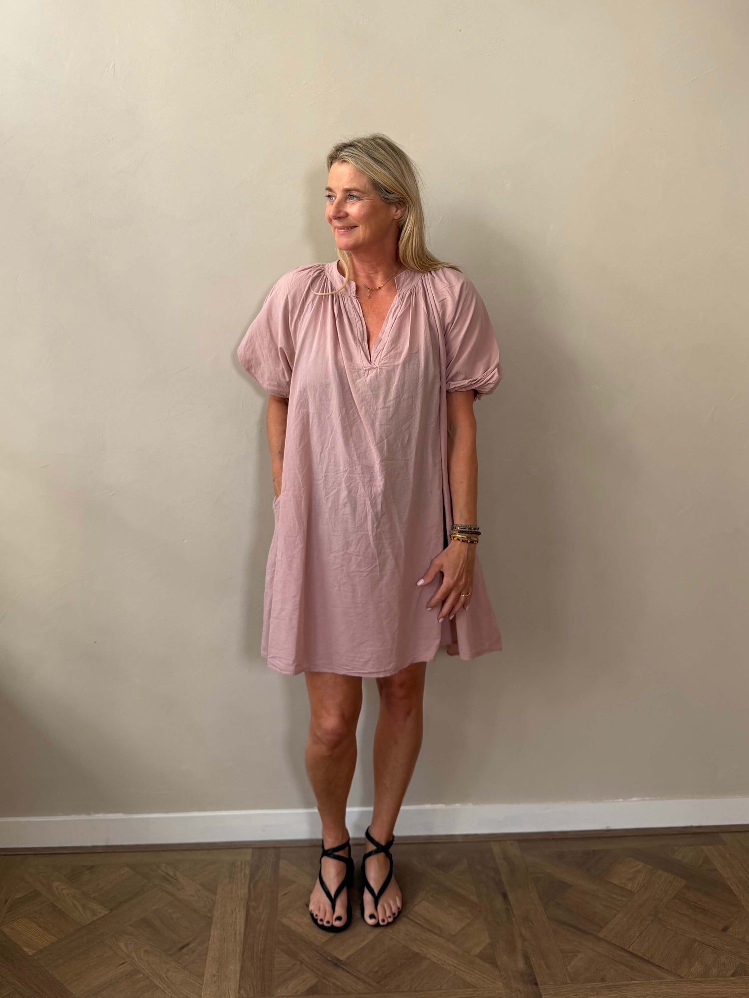 Short Summer Dress - Powder Pink