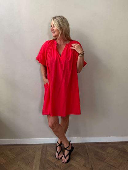 Short Summer Dress - Red