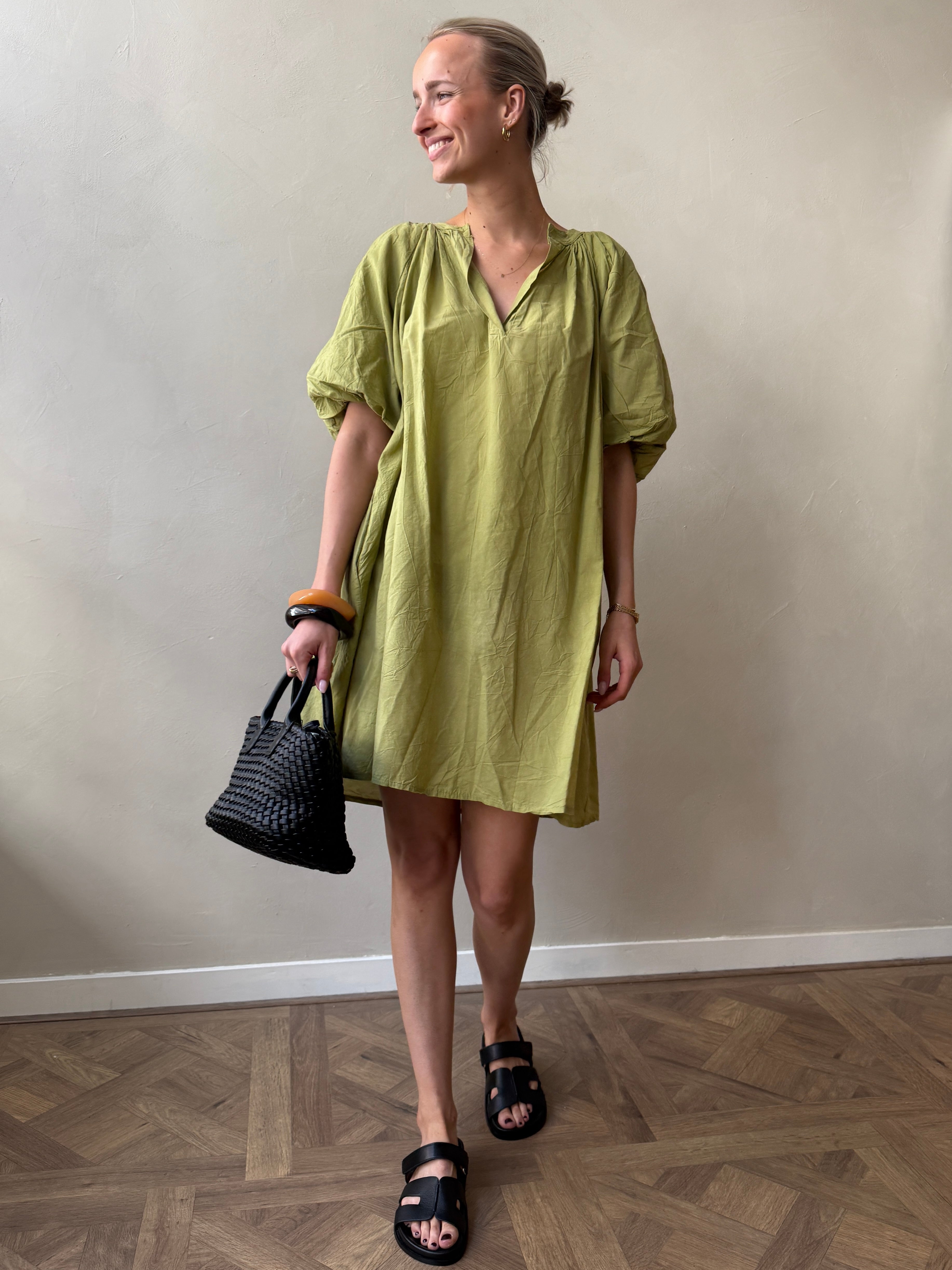 Short Summer Dress - Olive Green