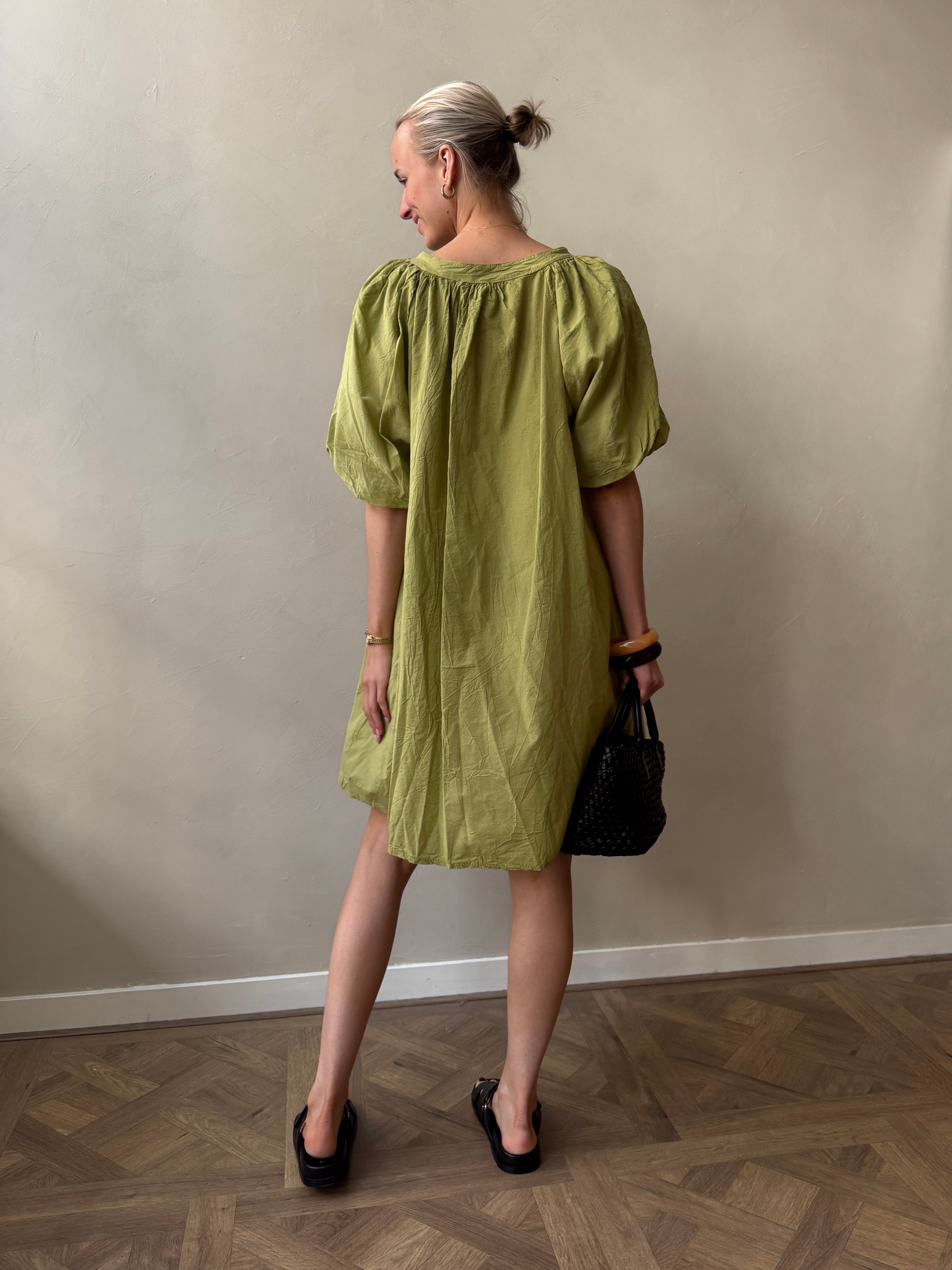 Short Summer Dress - Olive Green