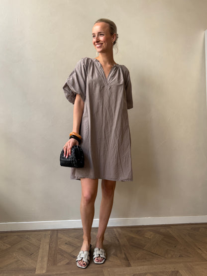 Short Summer Dress - Taupe