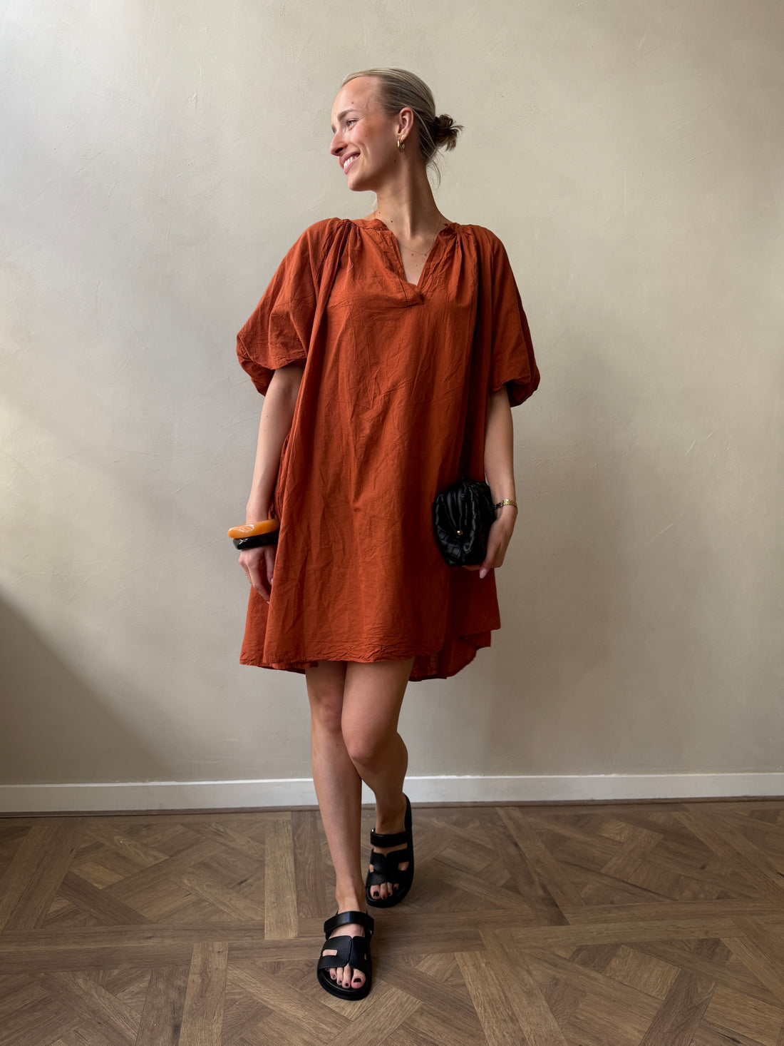 Short Summer Dress - Burned Orange
