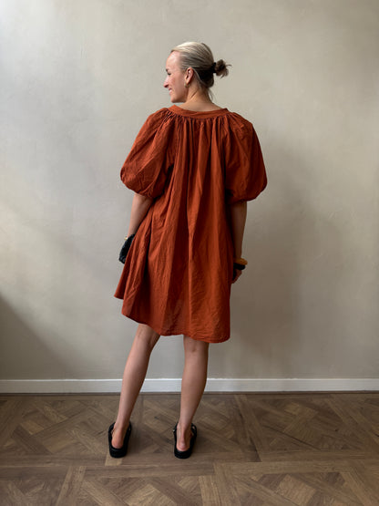 Short Summer Dress - Burned Orange