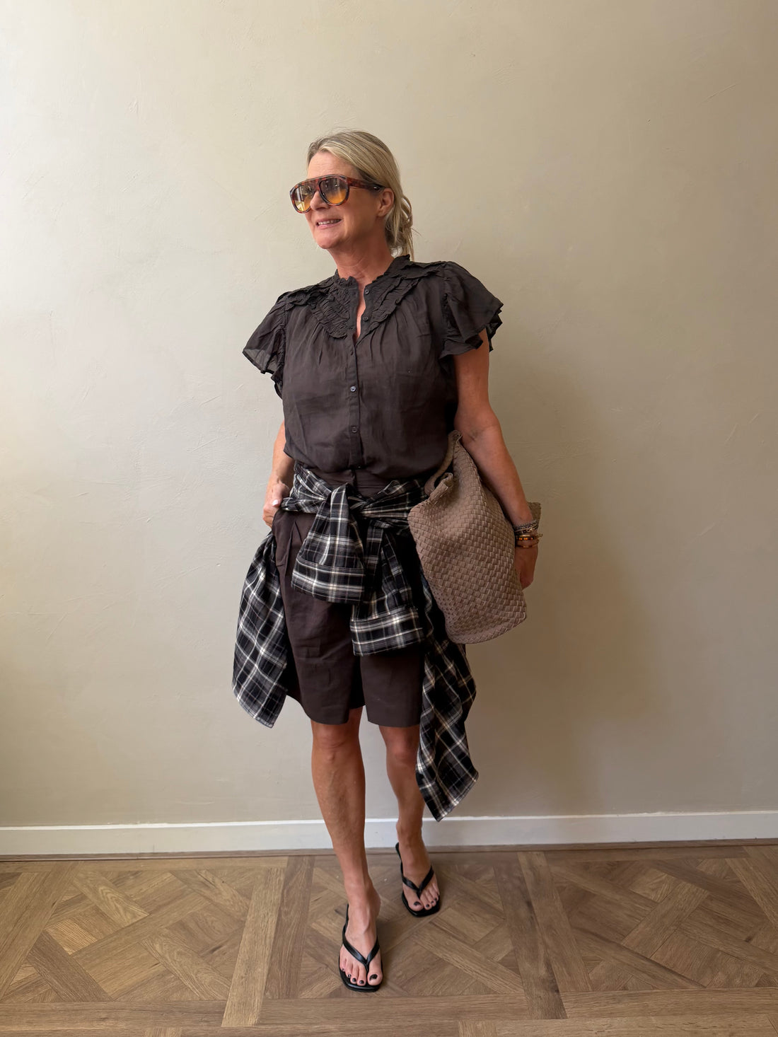 DagnyCC Check Shirt - Black