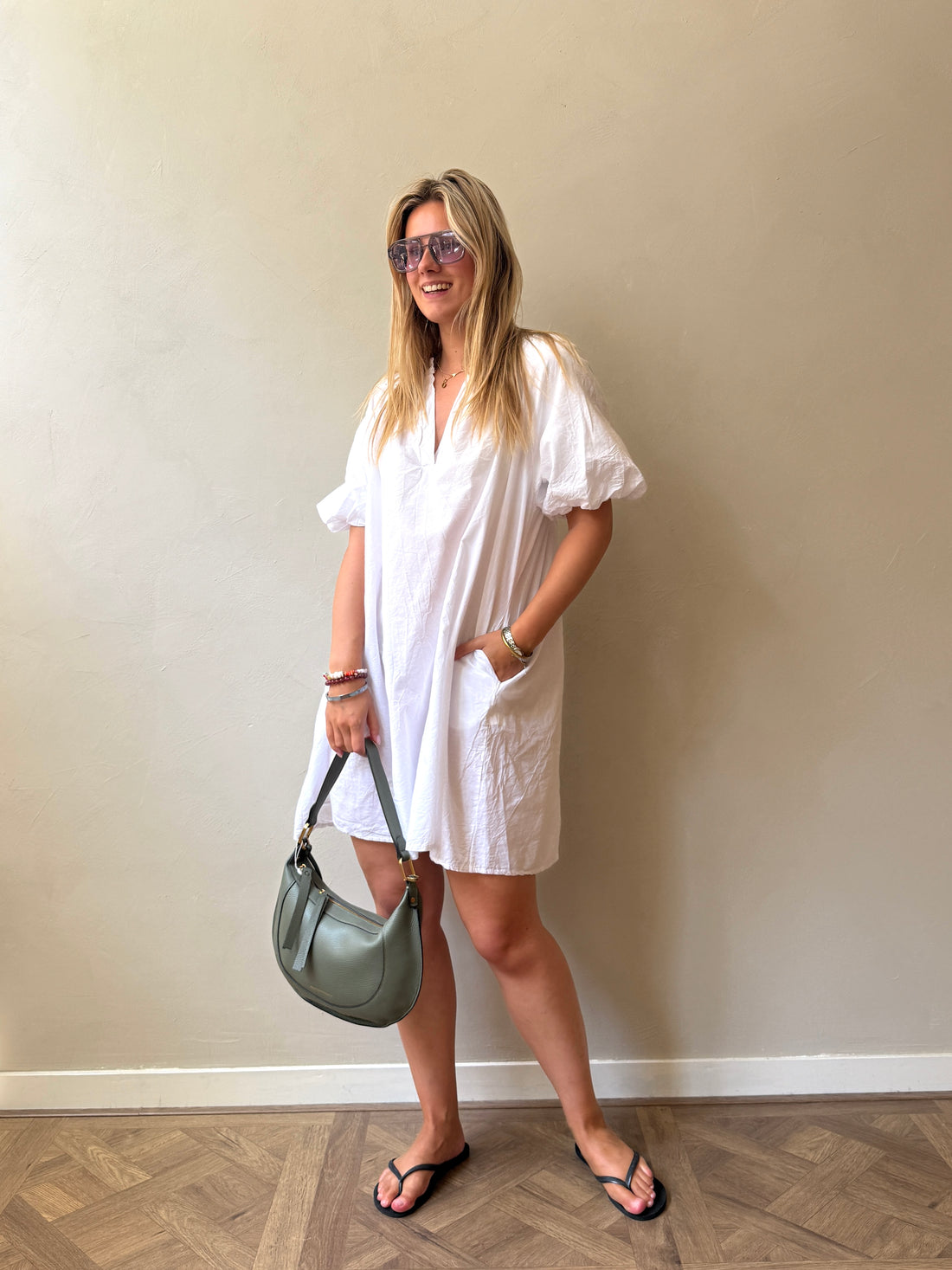 Short Summer Dress - Wit
