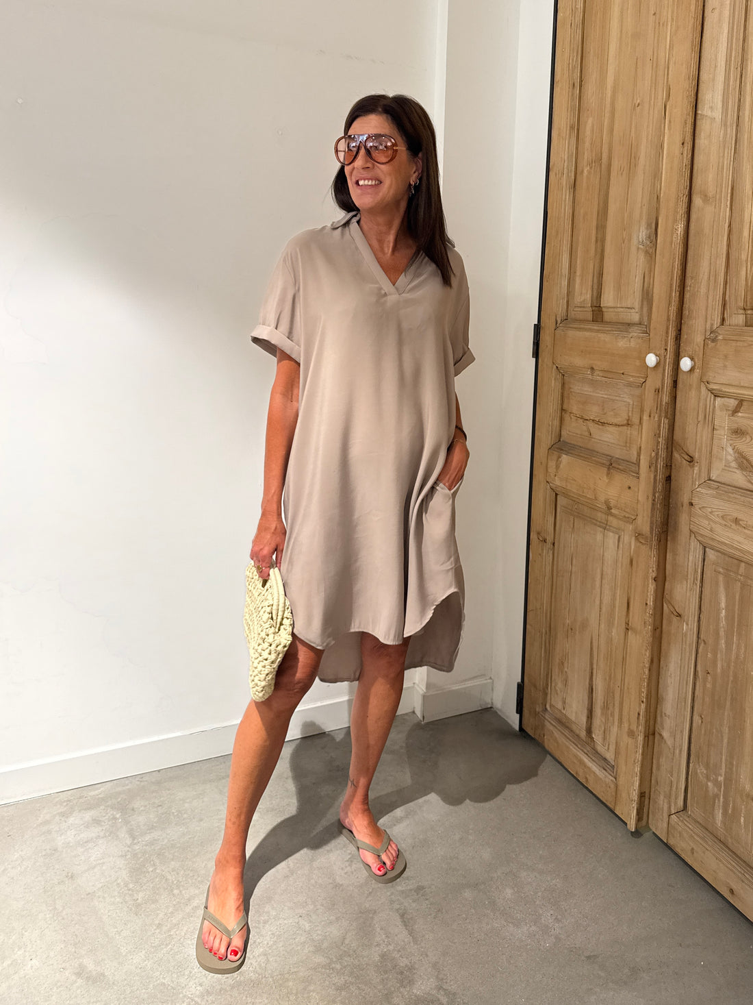 Midi Summer Dress - Taupe
