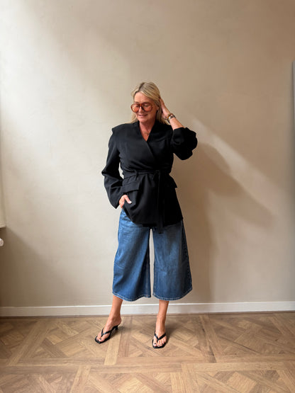 MSCHKine Lis Culotte Jeans - Mid Blue Wash