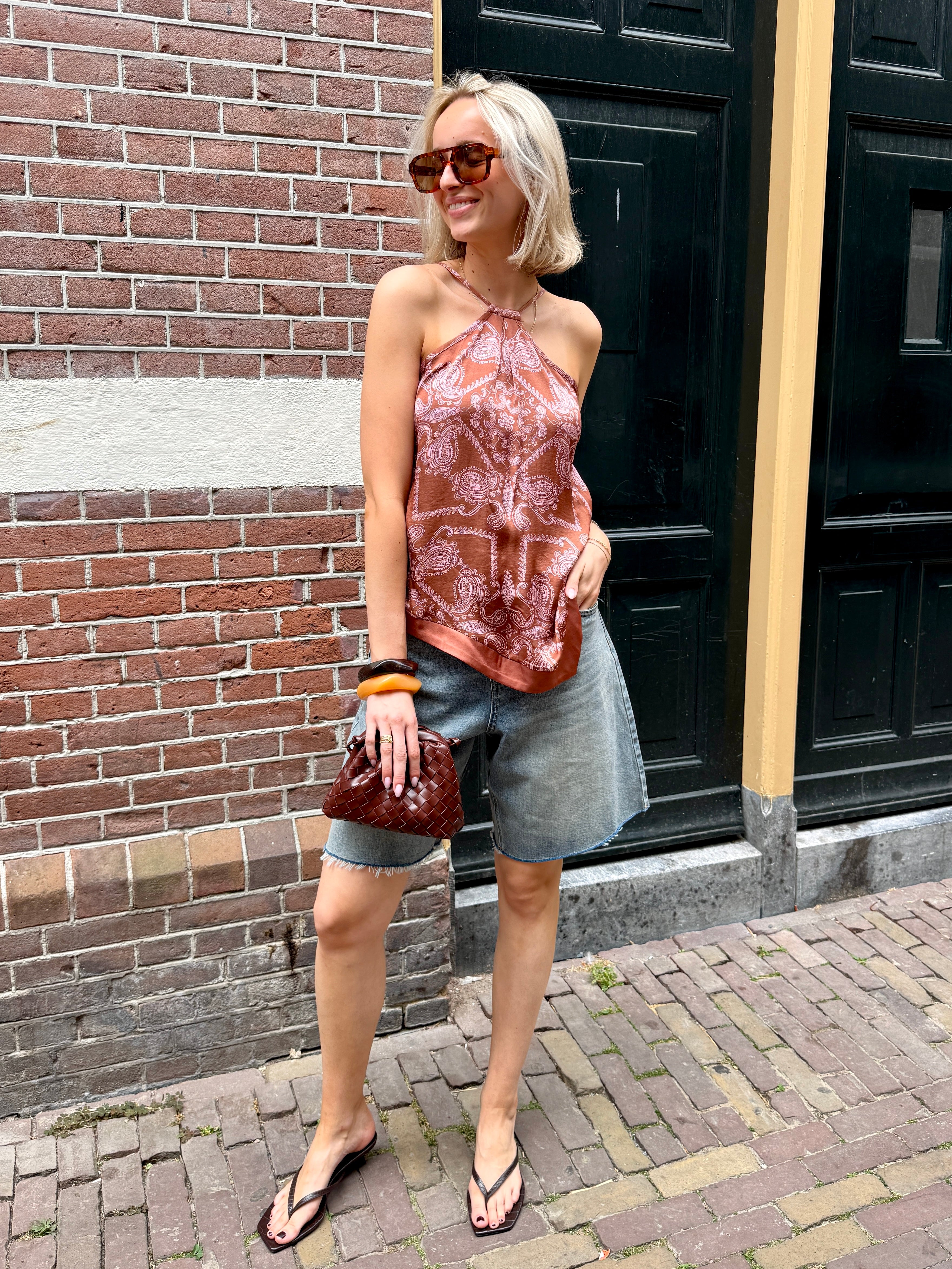BandieCC Asym Strap Top - Suntan