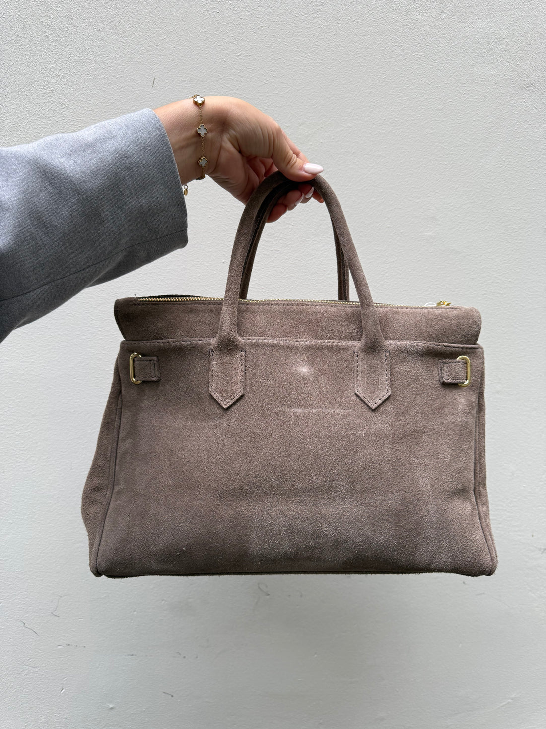 Suede Tas - Taupe