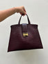 Leren tas Kroko - Burgundy