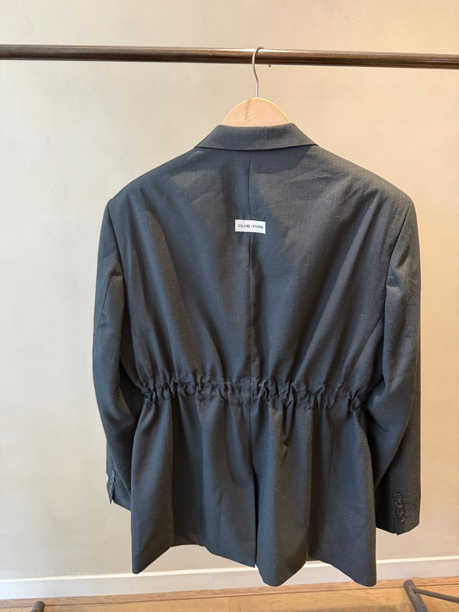 Mid Waist Blazer - Black Melee