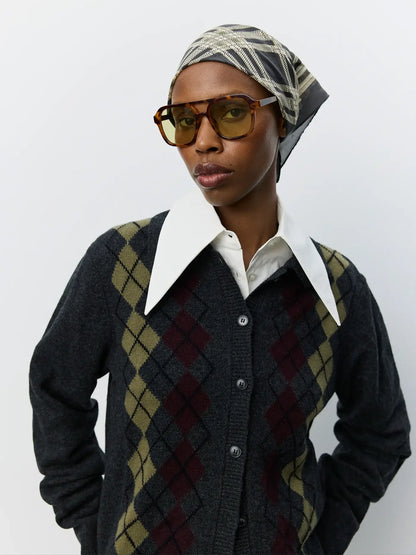 InasSW Silk Scarf - Dark Grey