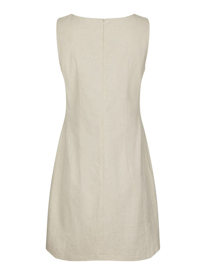 Bruna Ramie Dress - Natural