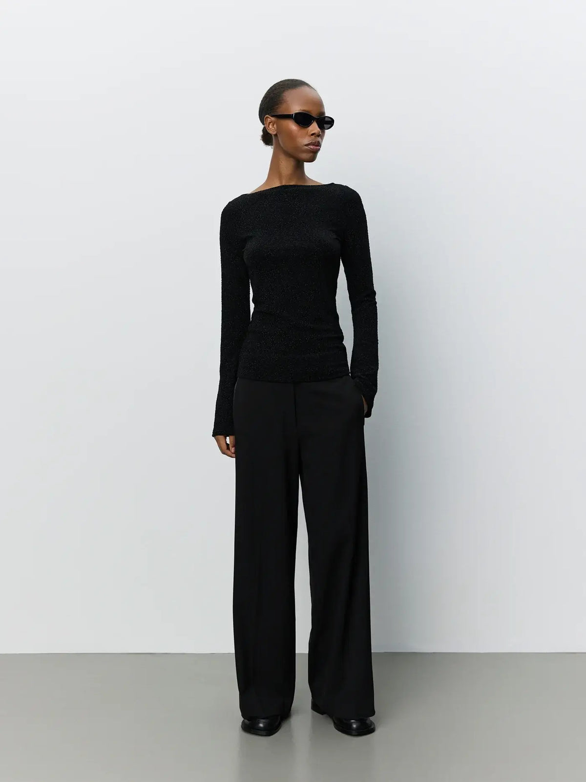 IrenaSW Glitter Blouse - Black Glitter