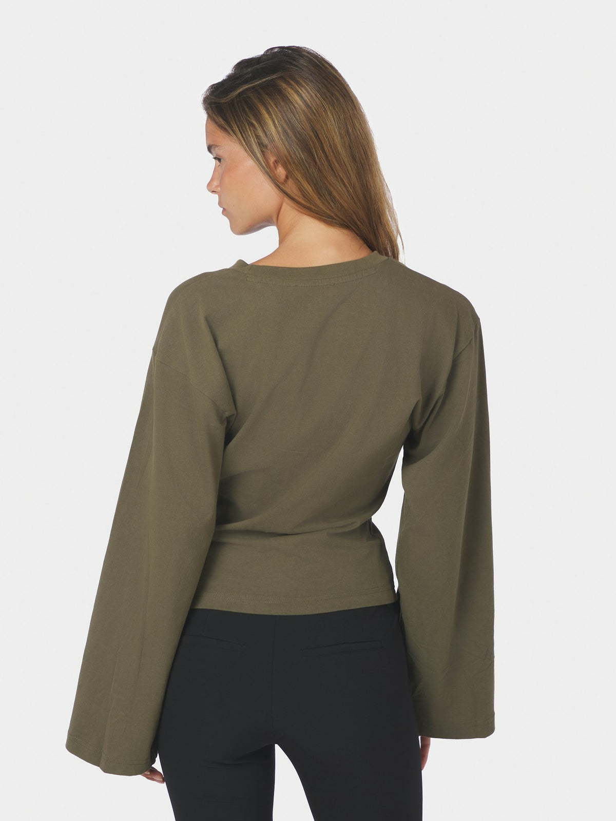 Paska Boxy Long Tee - Army
