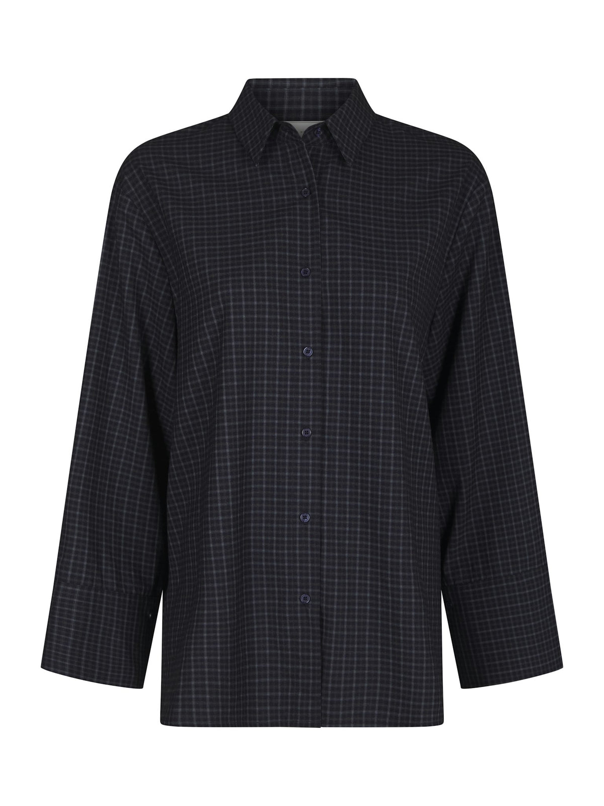 Dita Check Shirt - Dark Blue
